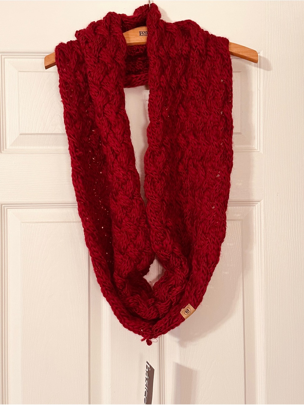 Basic Simple Wear Burgundy Infinity Scarf